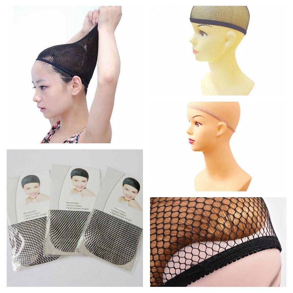 Stretch Black/Nude Nylon Bald Cap Snood Hair Mesh Wig Stocking