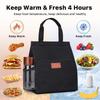 With Pockets Insulated Lunch Bag Reusable Thermal Insulation Lunch Box  for Picnic