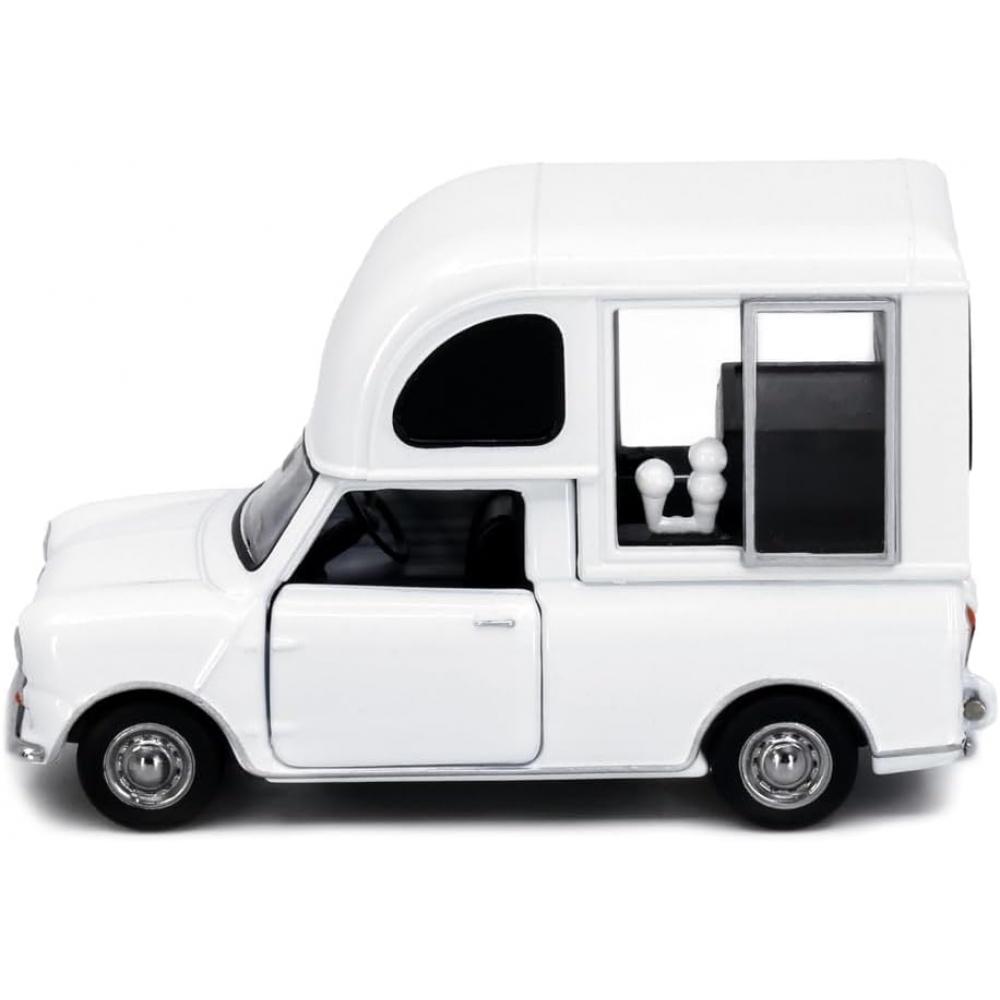 Микро-тени Tin Tiny City 1 50 Jp13 Мини-автомобиль Morris Mini Фургон с мороженым Белый Литая модель