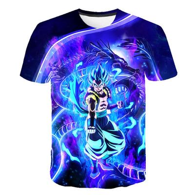 Футболка Dragon Ball для детей, футболки, аниме-фигурки, футболка Son Goku Super Saiyan, футболки для мальчиков, детская одежда, летняя одежда с коротким рукавом