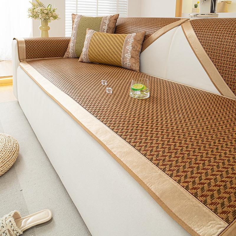 Ретро Подушка для дивана Летняя Новая Ротанговая Подушка для сиденья Чехол Тканевый Коврик Цельный Прямой Комбинированный Подушка для сиденья дивана