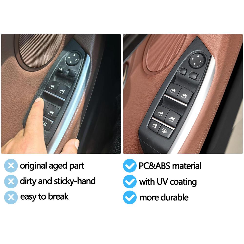 LHD RHD Car Interior Front Rear Left Right Door Window Switch Cover Armrest Panel For BMW 5GT Gran Turismo F07 2010-2017