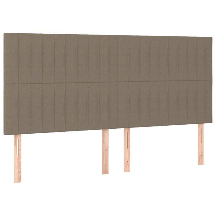 Maison Exclusive - Tête de lit Taupe 160x5x118/128 cm Tissu