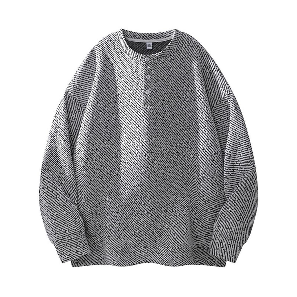 Мужское худи свободного кроя спортивного стиля с круглым вырезом, однотонный топ без капюшона в стиле ленивый ветер