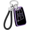 for VW Key Fob Cover with Keychain, Full Protection Key Fob Case Cover Fits for VW Volkswagen Jetta Beetle Tiguan Passat Polo Golf Car Accessories