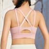Высокопрочный Ударопрочный Поддерживающий Фитнес-комплект с Фиксированными Чашками Тонкая и Красивая Спина Одежда для Йоги Спортивный Бюстгальтер на Молнии Спереди