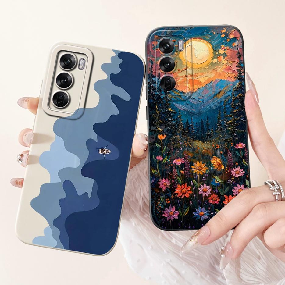 For Oppo Reno 12 Pro Case CPH2629 New Fashion Candy Painted Cover Soft TPU Matte Phone Case For Oppo Reno12 Pro 5G Fundas Bumper