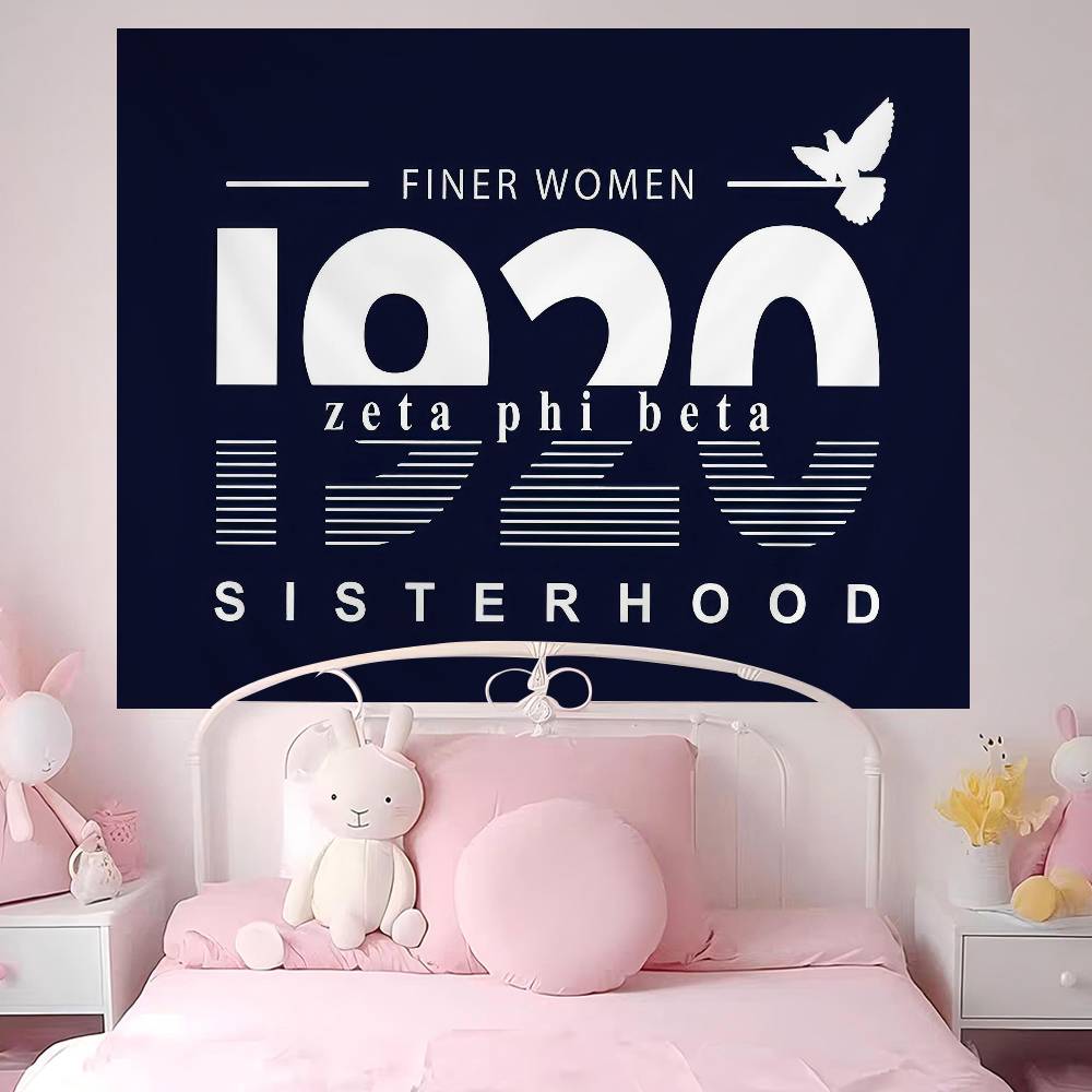ZetaPhi Betas logo Cartoon Tapestry Home Decoration hippie bohemian decoration divination Home Decor