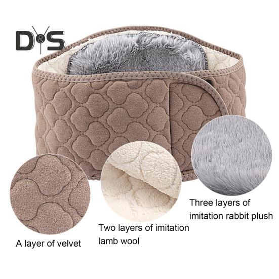 Зимний утеплитель для талии, регулируемый, 3 слоя, толстый, для холодной погоды, для мужчин и женщин, термоплюшевый пояс для поддержки поясницы, пояс для защиты живота