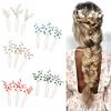 U-Shaped Hair Fork Handmade Bridal Headpiece 3Pcs/set Updo Decoration for Women