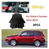 Для Subaru XV Forester 09-23 Декоративные полоски на окна 13-18 годов Ярко-черные наклейки на центральную стойку двери