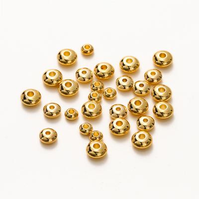 20/30/50 шт. Позолоченная медь 14K 18K Металлические бусины-разделители 4 5 6 мм Для изготовления ювелирных изделий Ручная работа DIY Браслеты Бусины Аксессуары