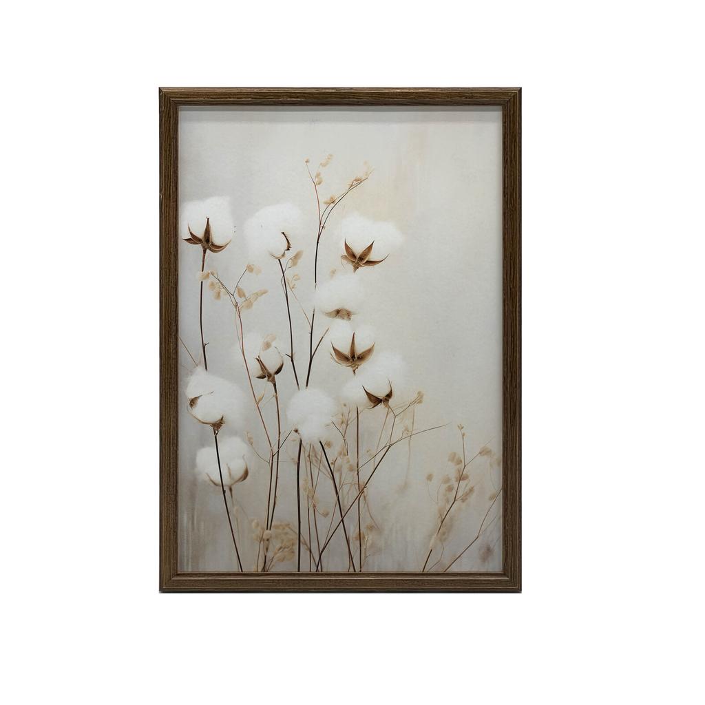 Kwiaty Bawełny Kwiaty Bawełny, 70X100 Cm, Bez Ramy, Papier Matowy 230 Gsm