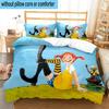 3PCS Pi-ppi And Horse Friendship 3pcs Bedding,Including 3PCS Duvet Cover And 2pcs Pillowcases Perfect for Christmas,Ideal for Bedroom, Dormitory
