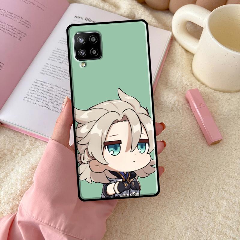 Самодовольный Альбедо Genshin Impact Для Samsung Galaxy A55 A35 A15 A32 A12 A22 A52 A54 A34 A14 A56 A36 A26 A16 A13 A53 A06 Чехол