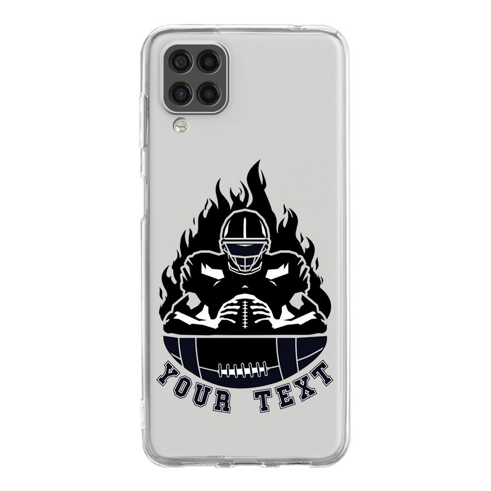 Phone Case For Samsung A13 A33 A35 A55 A73 A53 A23 A51 A71 A21S A12 A31 A41 A05s A03S A15 A25 A32 5G Clear Cover Rugby Ball