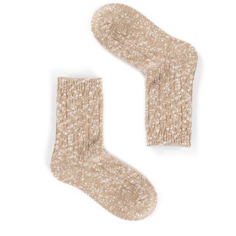 Женские носки из двойной шерсти Abiruz бежевые