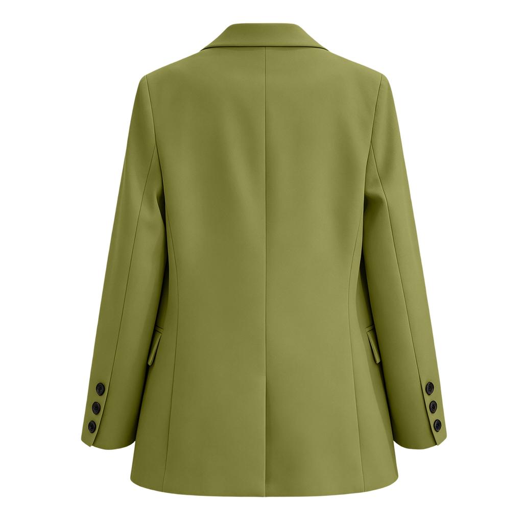 Women’s Business Casual Loose Fit Lapel Collar Open Front Long Sleeve Blazer Jacket with Classic Design for Office and Daily Wear
