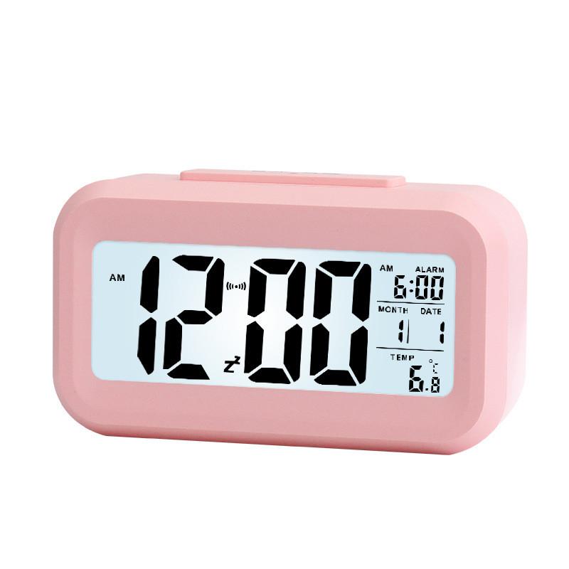 Rechargeable Digital Alarm Clock With Smart Light Sensor Room Gift Decoration