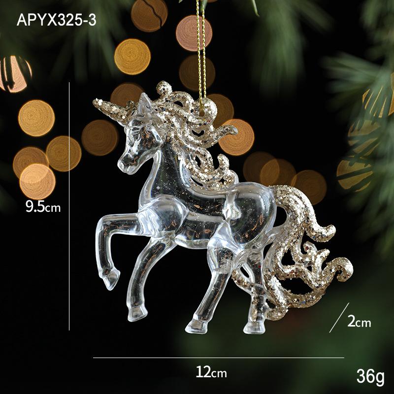 Новое Рождественское Украшение Блестящая Акриловая Игрушка Прозрачная Подвеска-Снежинка для Декора Рождественской Елки Счастливого Нового Года