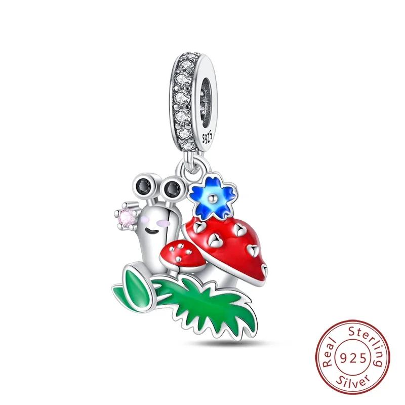 Glow in The Dark Firefly Charm Bead Fit Necklace Bracelet 925 Silver Chameleon Pendant Beads Women DIY Jewelry Making