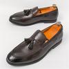 Мода Новый Дизайнер Мужские Заостренные Коричневые Черные Кисточки Свадебная Обувь Мужские Лоферы Слипоны Формальная Обувь Zapatos Hombre