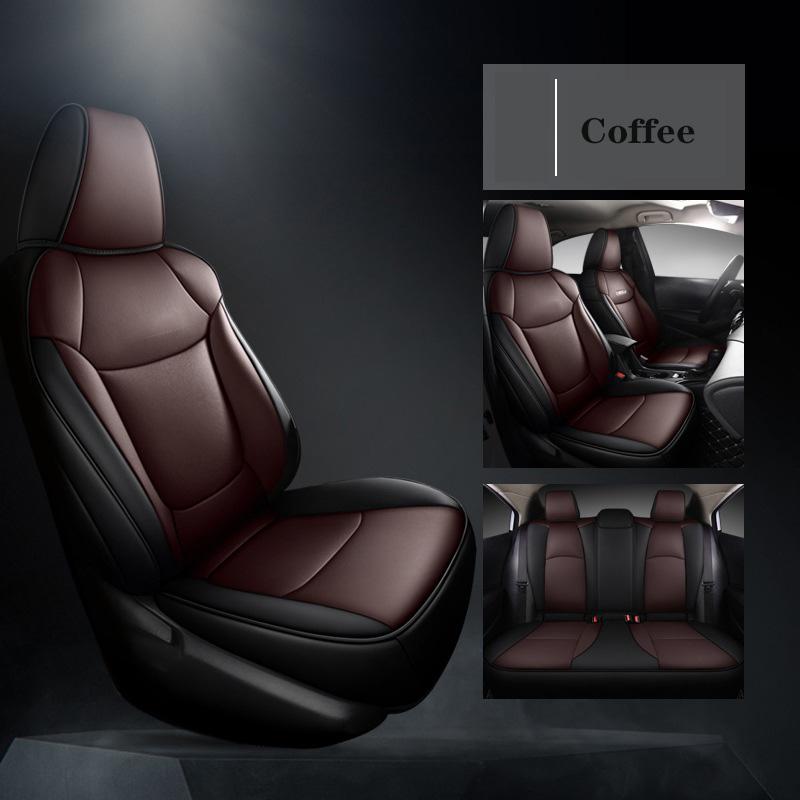 Индивидуальные чехлы на сиденья автомобиля для Toyota Corolla 2019-2025 Водонепроницаемые кожаные подушки Аксессуары для защиты автомобиля Полный комплект