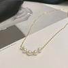 Маленькое жемчужное ожерелье для женщин, летнее, новое высококачественное ожерелье, цепочка на ключицу
