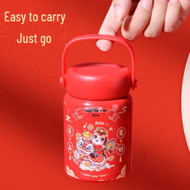 Кружка для воды «Благословения Золотой Лошади» - Изолированный сувенир на Новый год, Благоприятный подарок в год Лошади, С возможностью персонализации