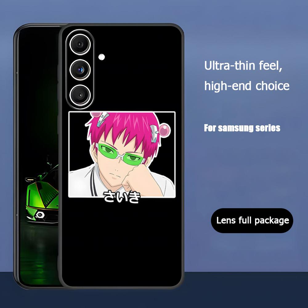 Горячий аниме-чехол для телефона Кусуо Сайки, крутой, для Samsung Galaxy S26 S25 S24 S23 S22 S21 Plus Ultra Note20, мягкий, черный