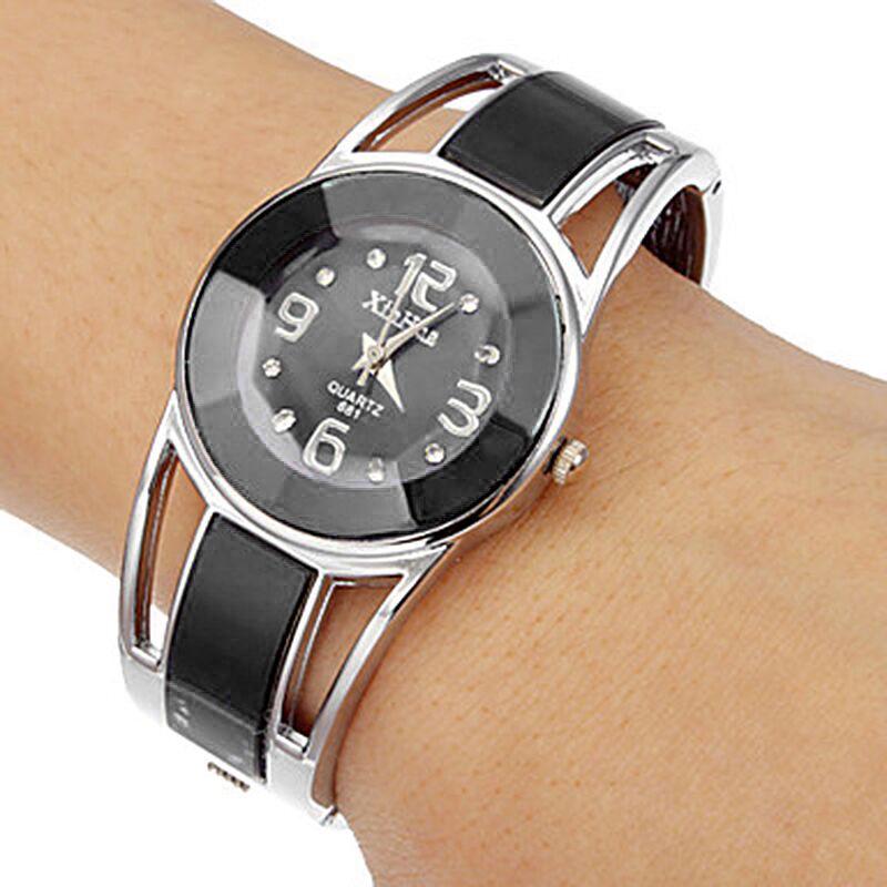 Women Watch Fashion Bangle Elegant Stainless Steel Quartz Ladies Watches Major Wristwatch Clock