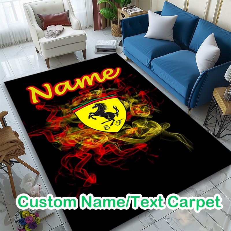1pc Ferrari (5) Carpet for Room Floor Mat, Comfortable Office Chair Printed Area Rug, Beautiful Hotel Rug