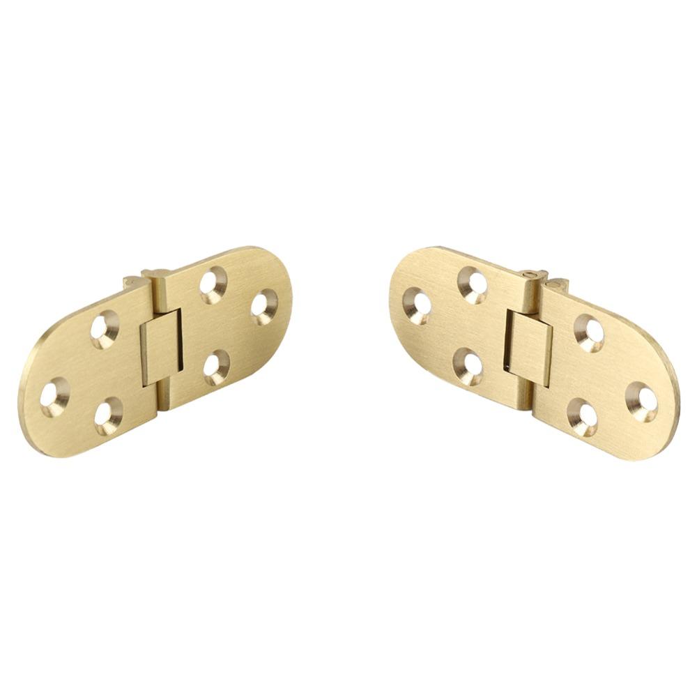 2pcs Round Edge Drop Leaf Hinge 80x30mm Flap Hinge Solid Hinge Folding Table