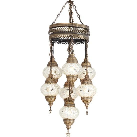 Мозаичная лампа 7 Аутентичная подвесная лампа Люстра Красочная подвесная люстра Спиральная подвесная лампа