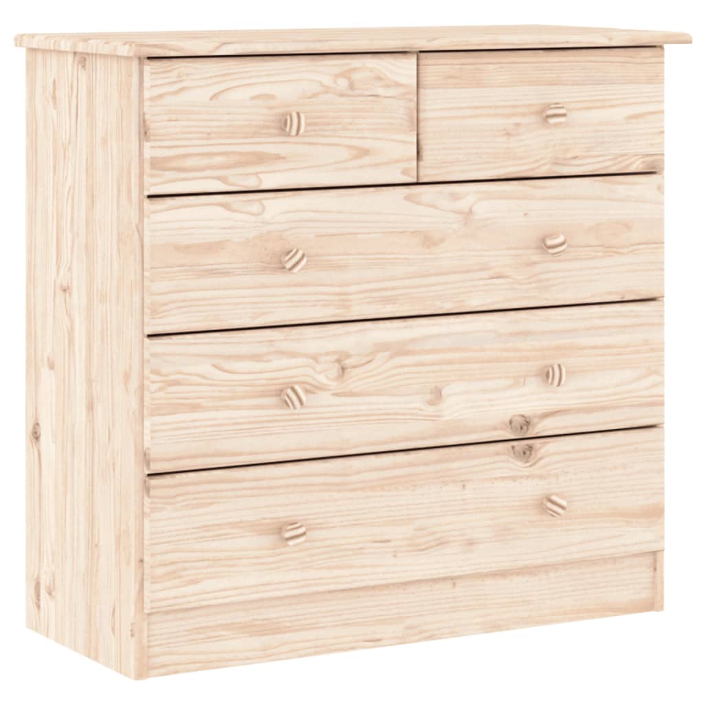 ALTA Chest of Drawers 77 x 35 x 73 cm Solid Pine Wood