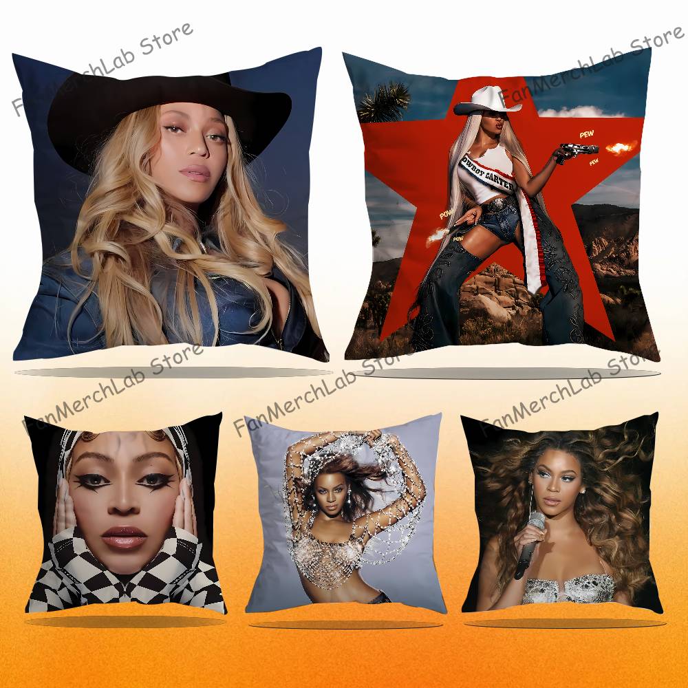BBeyonce COWBOY CARTER Pillow Case Plush Fabric Soft Pillowcase Double Sided Print Sofa Cushion Cover Throw