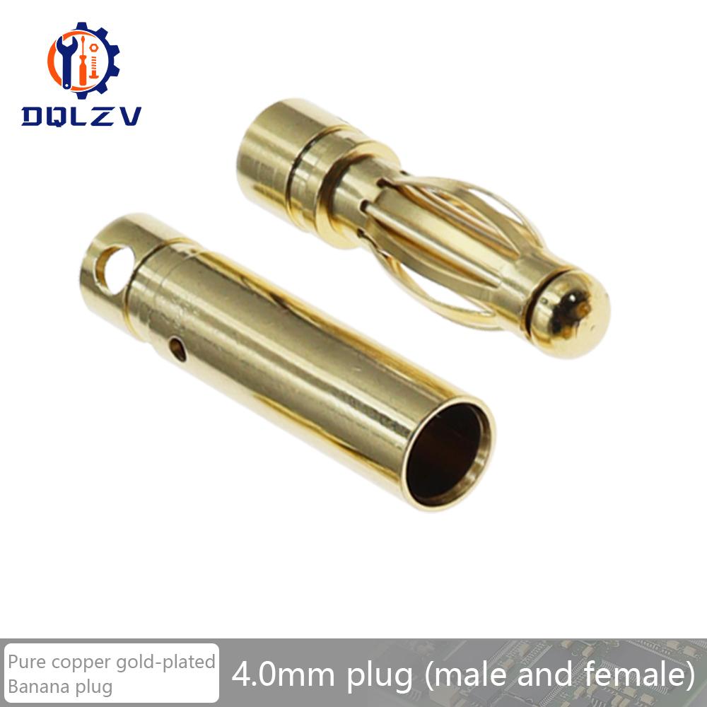 2.0mm 3.0mm 3.5mm 4.0mm 5.5mm 6.0mm 8.0MM Gold Bullet Banana Connector plug for ESC Lipo RC battery Plugs