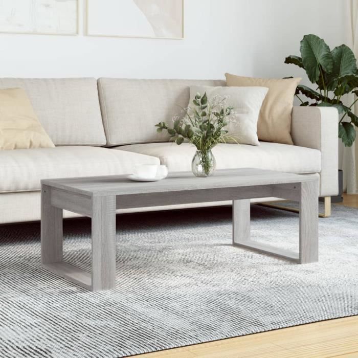 VidaXL Coffee Table Sonoma Grey 102x50x35 Cm Engineered Wood 823364