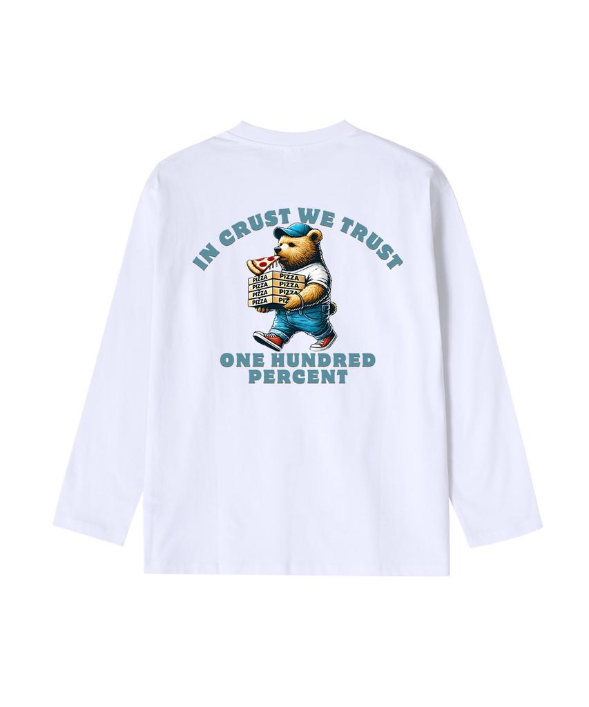 OHP Ohpxgoodd4 B Базовая футболка с длинным рукавом для любителя пиццы