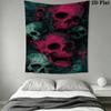 Skull Artwork Dark Dramatic Tapestry Wallmounted Background Cloth Atmospheric Background Cloth Homestay Soft Decoration Tapestry Wall Decoration