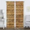 Vintage Music Note Anti-mosquito Curtains for Camera Window Curtain for Room 2 Panel Shades Home Interior Curtains Partition