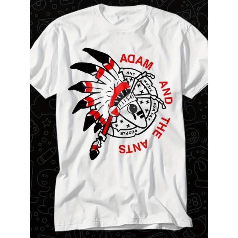 Adam Ant Vintage Music T-Shirt - Adam and The Ants Retro Band Graphic Tee, Unisex Oversized Relaxed Fit 100% Short Sleeve Shirt for Men & Women, Adam