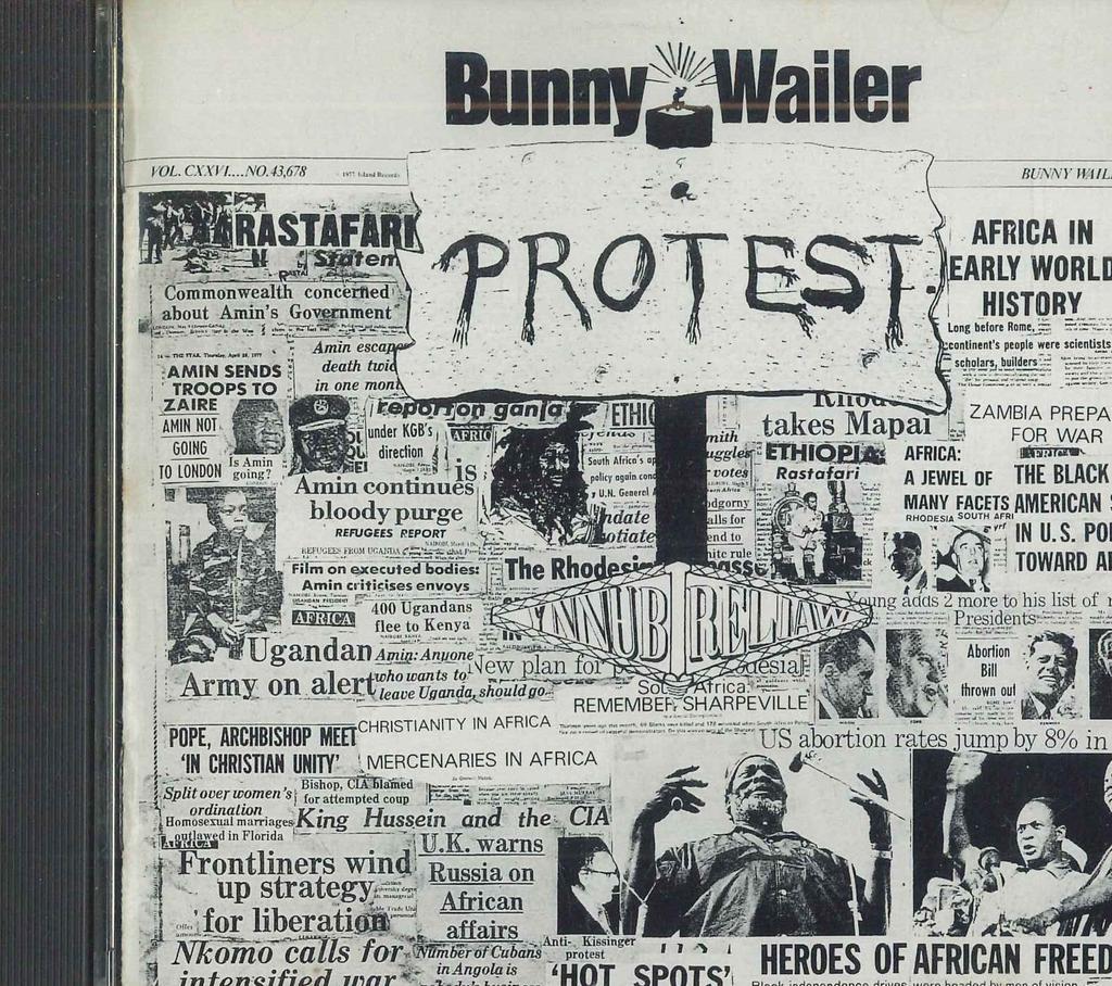 CD BUNNY WAILER - Protest PHCR6736 PHONOGRAM Япония Регги, Ска и Даб Б/у