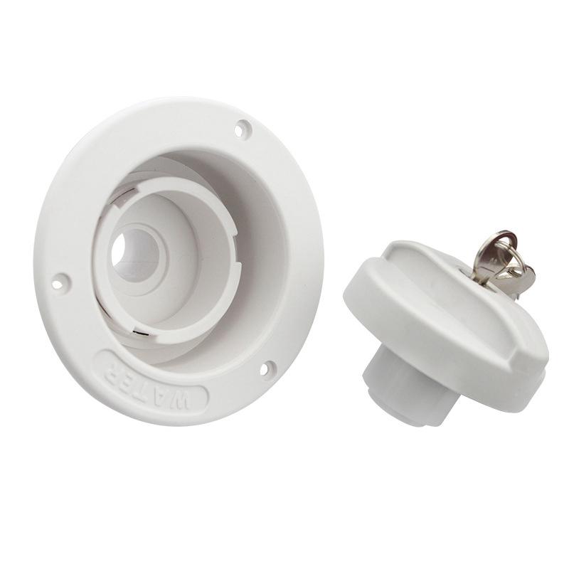 Caravan Accessories RV Modified Gravity Water Inlet With Lock Key Water Tank Inlet Hatch Camper Trailer RV Lock Door