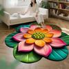 3D Sunflower Floral Plush Rug Non-Slip Backing Easy To Clean Various Sizes Living Room Rug Home Decor