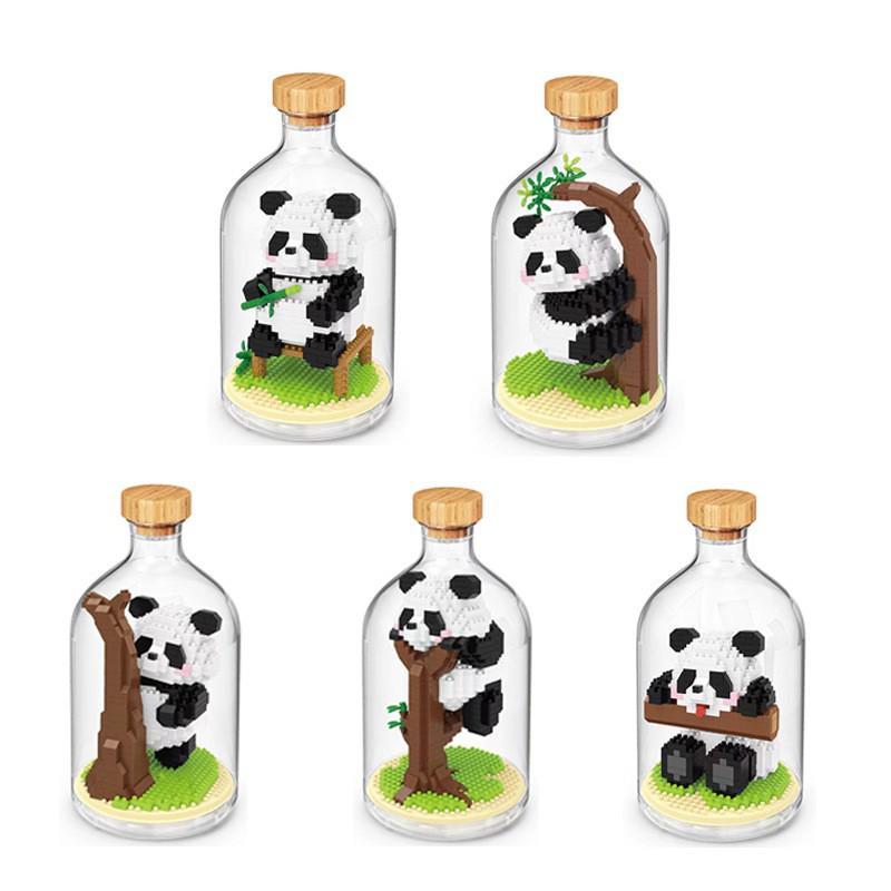 Набор конструктора Zhiying: Фигурки Панды, Насекомых, Птиц, Морских существ, Осьминога и Орла.