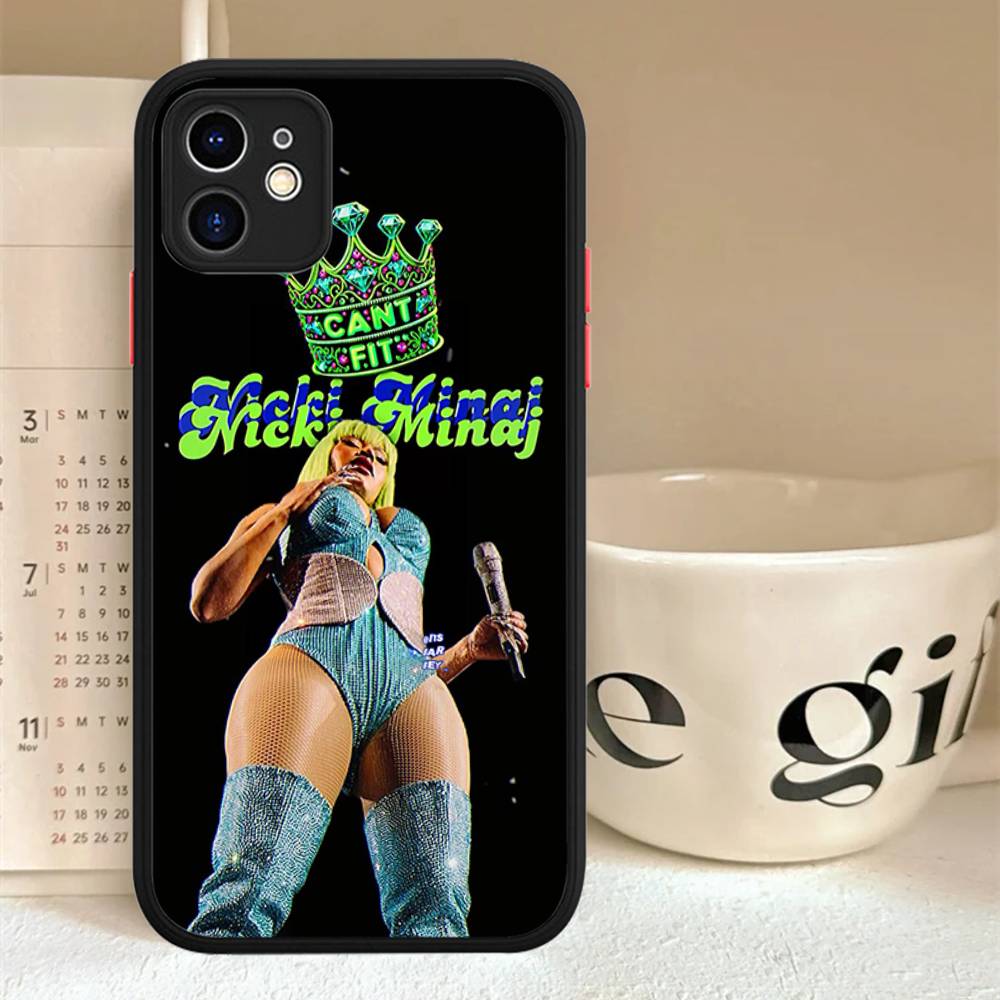 Nicki Minaj Rapper For IPhone Air 16 15 14 Plus 13 12 11 Pro Max Matte Cover Jelly Shockproof Phone Case