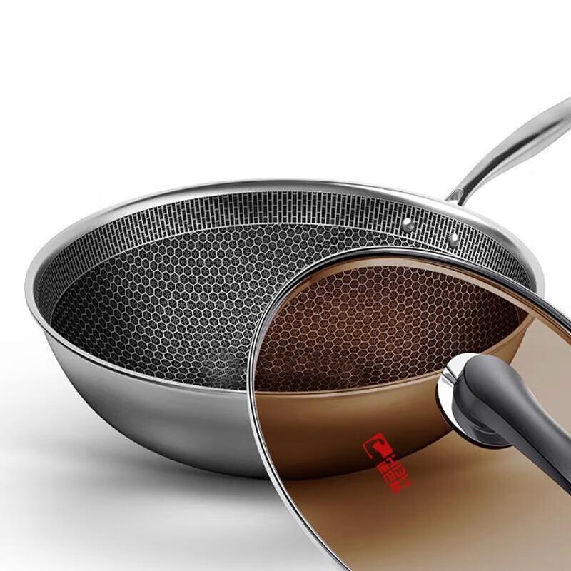 Kombach Elite Honeycomb 304 Stainless Steel Non-stick Wok