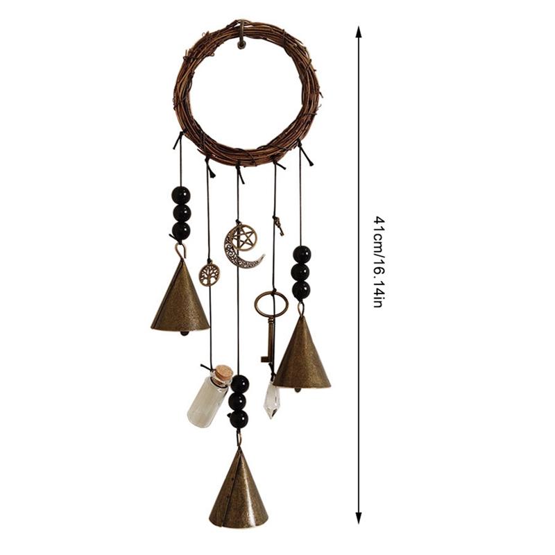 Witch Bells Outdoor Metal Wind Chimes Yard Garden Hanging Ornament Magical Wind Chimes Witch Bells Protection For Door Knob Hang