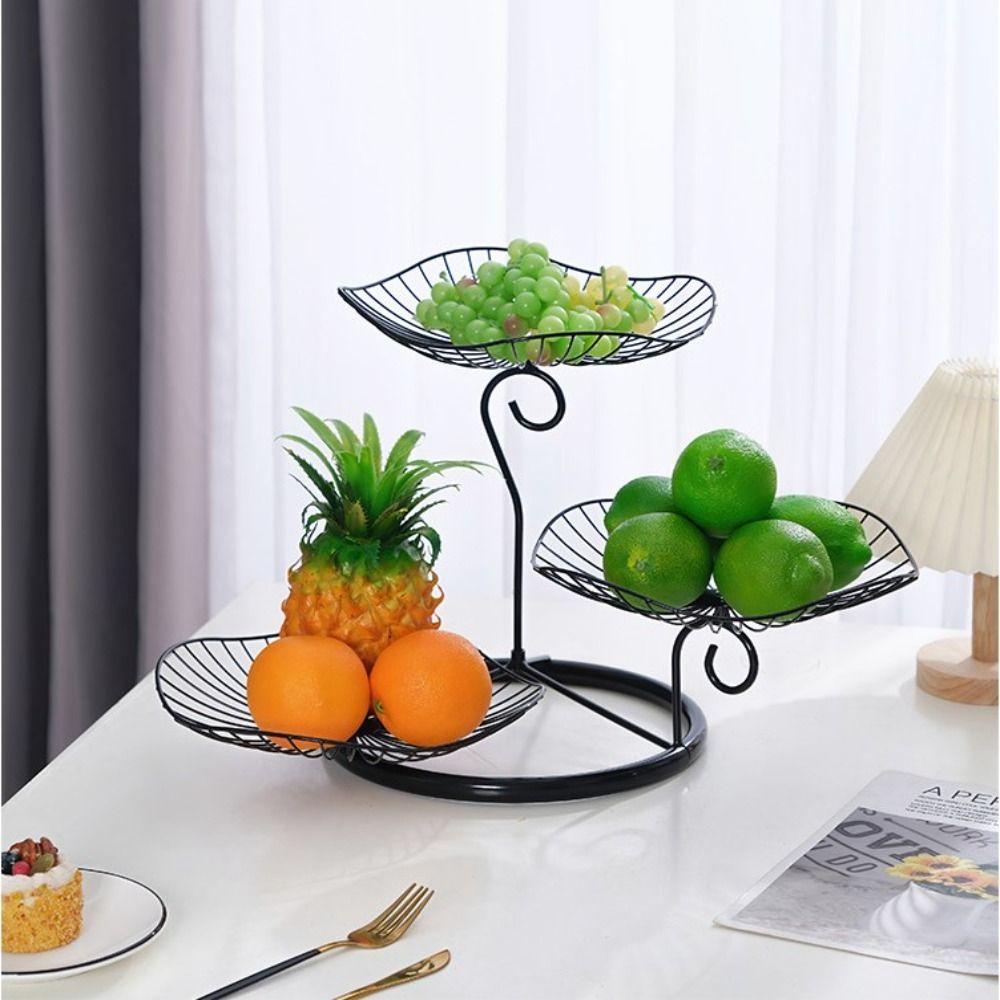 Нелегко деформируемая железная подставка для фруктов, простая в установке, стойка для хранения десертов, кухня